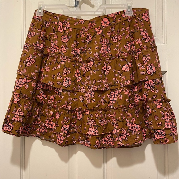 ARULA Brown Red Mini Bubble Skirt size 1x/14/16 - Picture 2 of 4